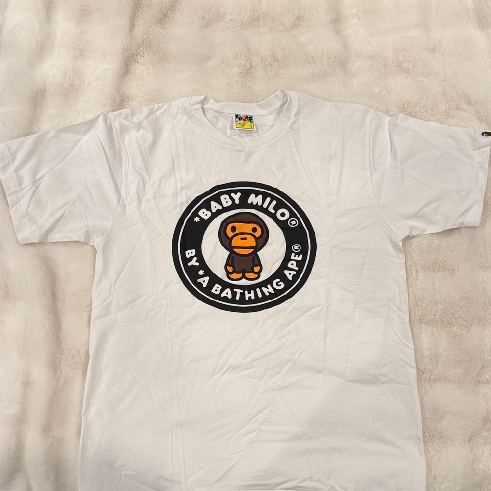 A Bathing Ape Baby Milo White T-Shirt NWOT